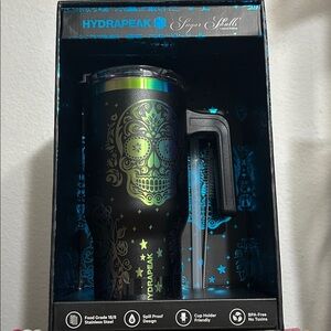 Limited Edit Hydrapeak Voyager Tumbler set w straw stainless steel sugar skulls